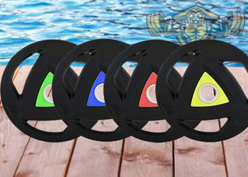 three cut double color weight lifting plates, weight lifting plates